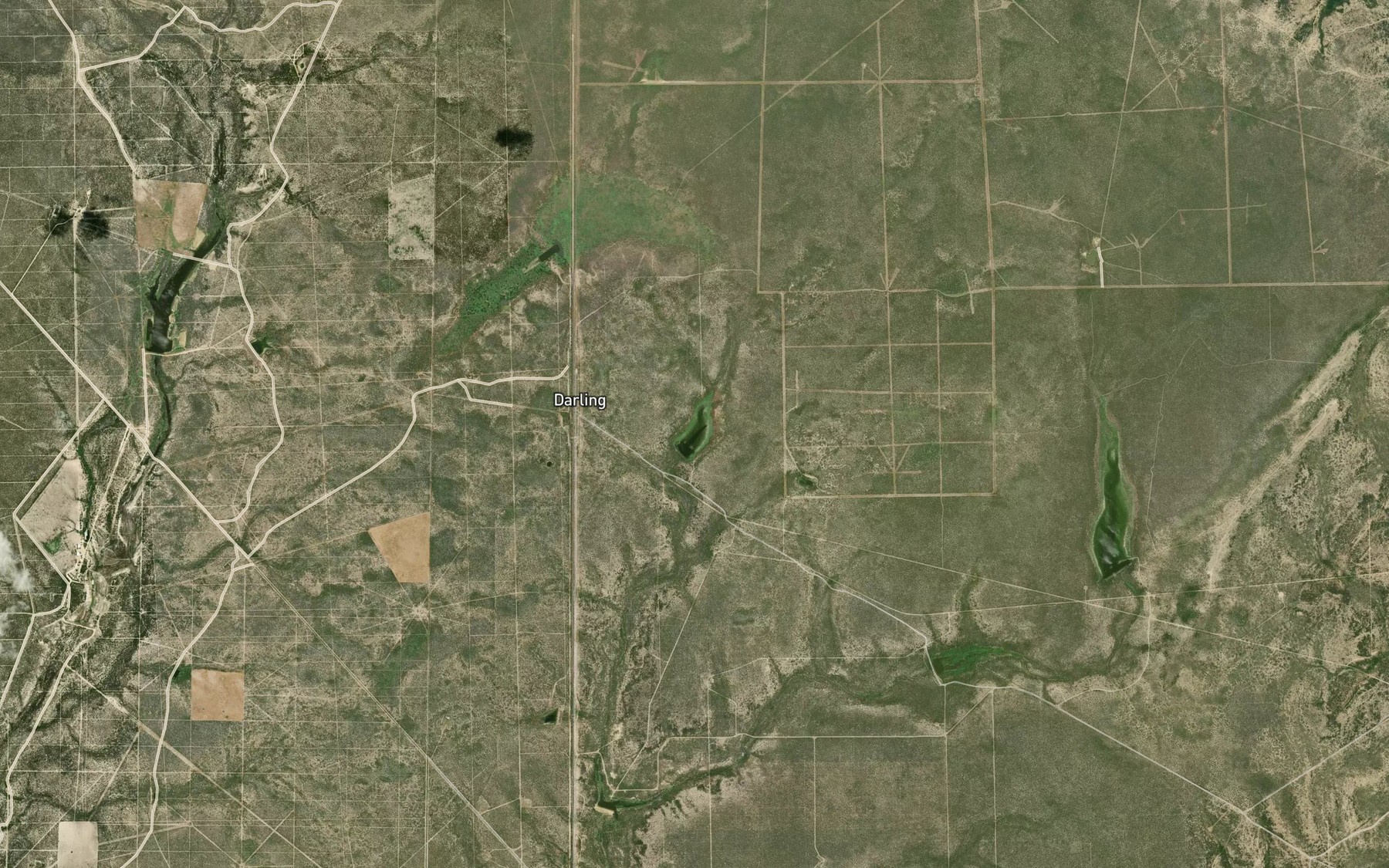 Satellite map of the Dunbar Cattle Company Lake
