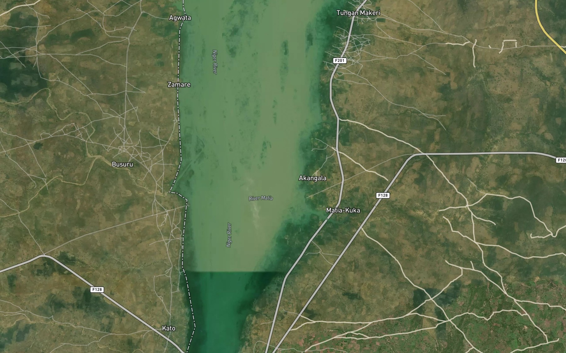 Satellite map of the River Matia