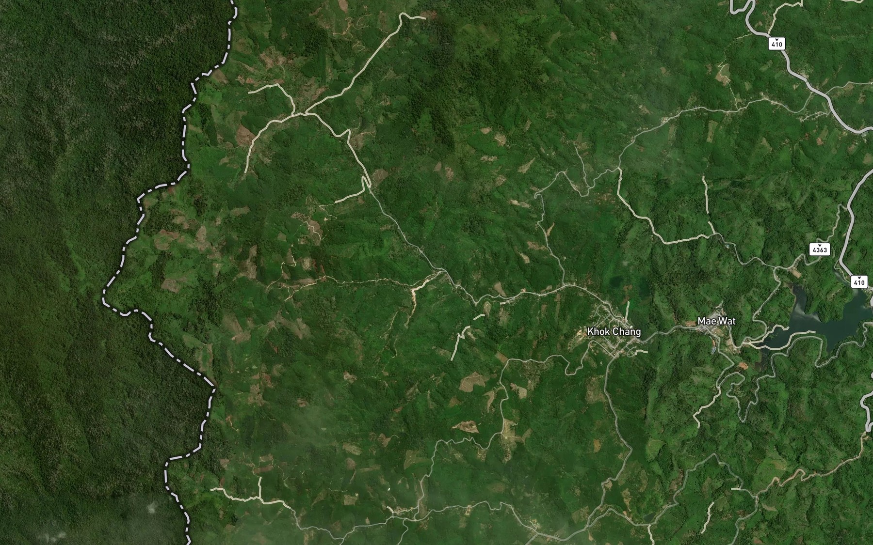 Satellite map of the Khlong Nam Tok Song Kha