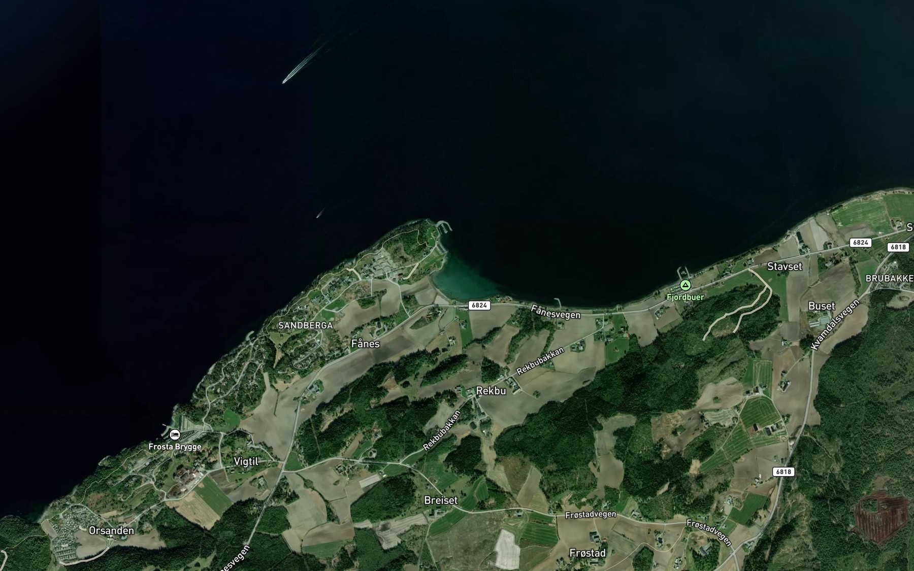 Satellite map of the Fanesbukta