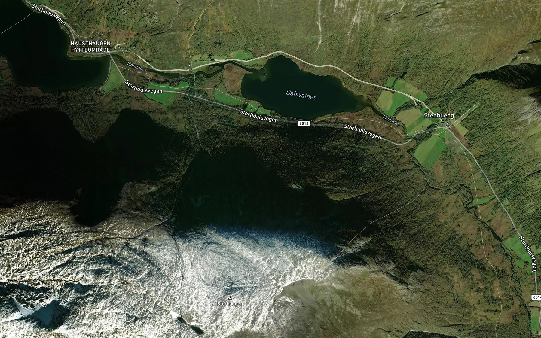 Satellite map of the Svartbekken
