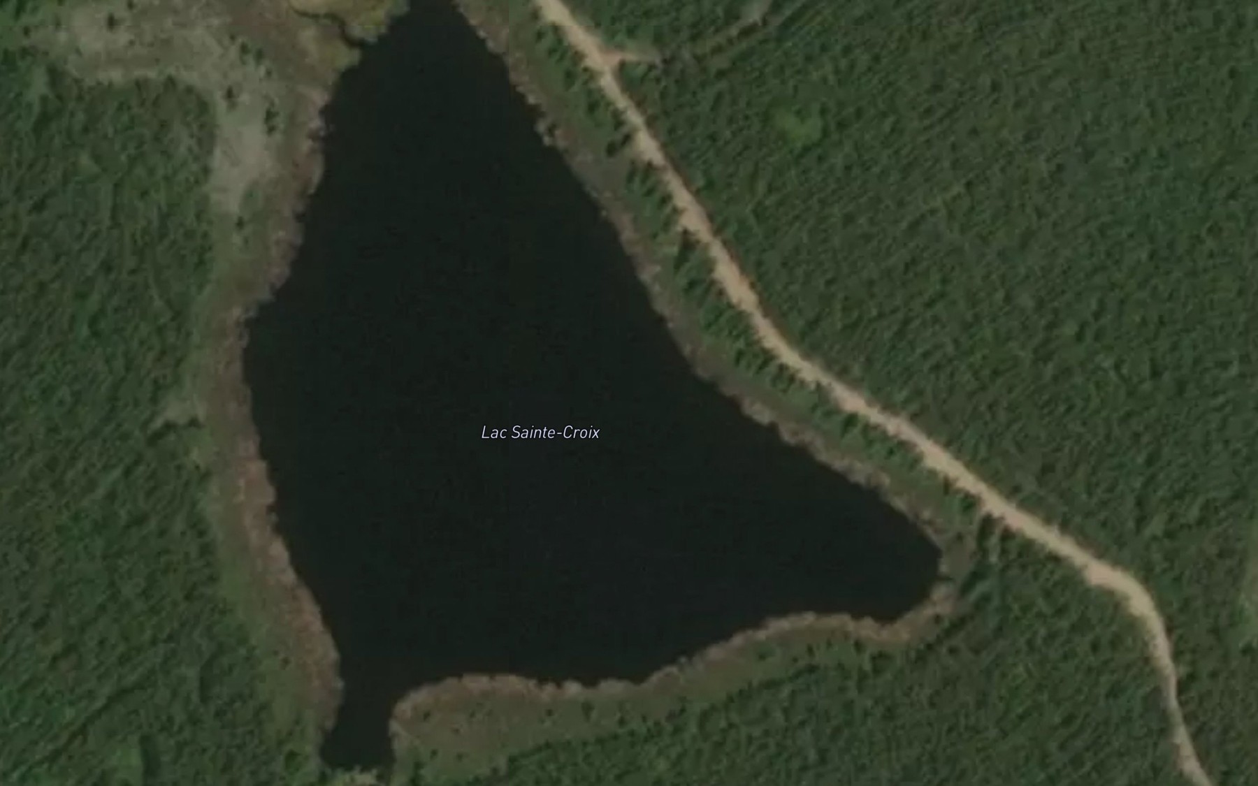 Satellite map of the Lac Sainte-Croix
