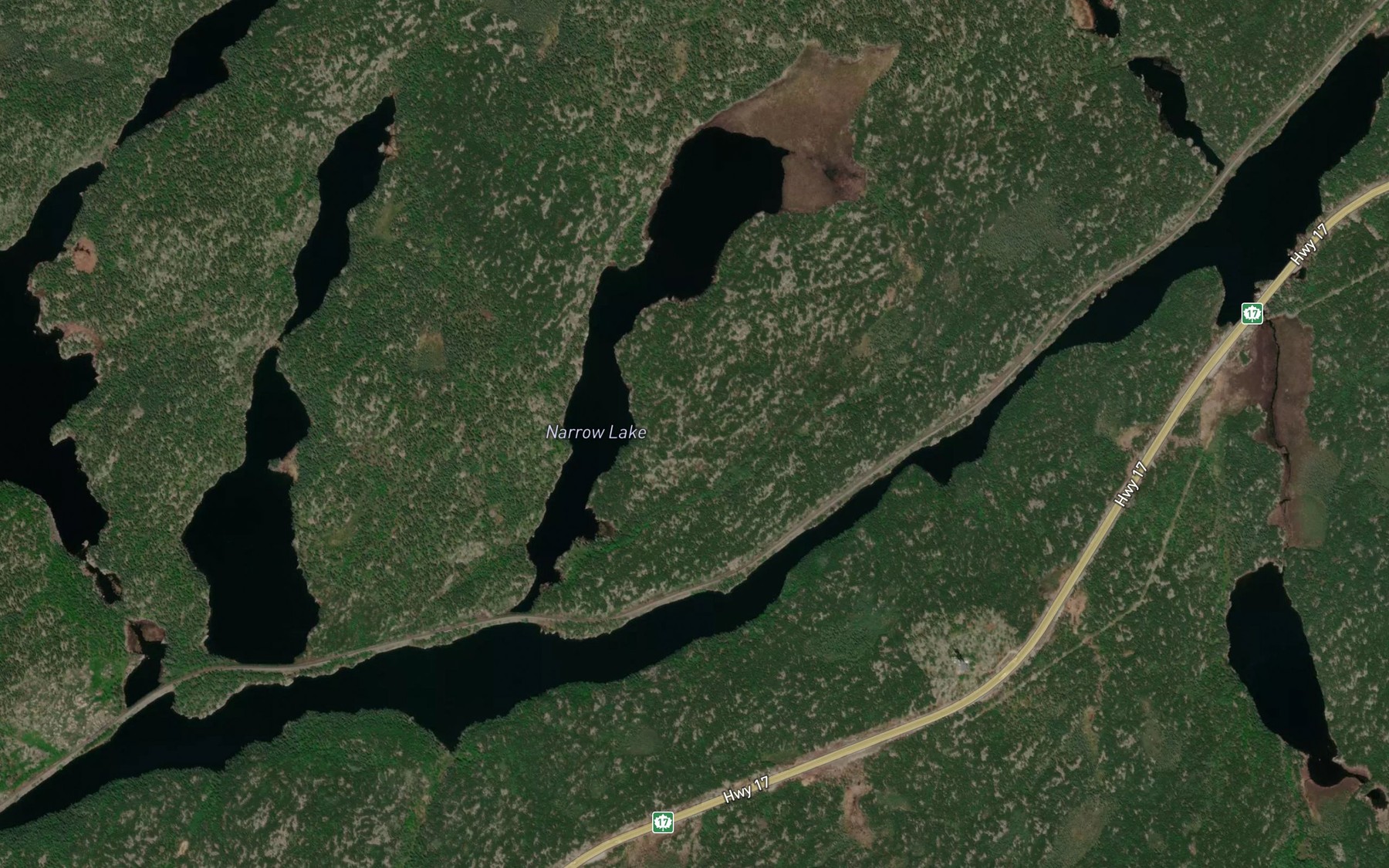 Satellite map of the North Narrow Lake