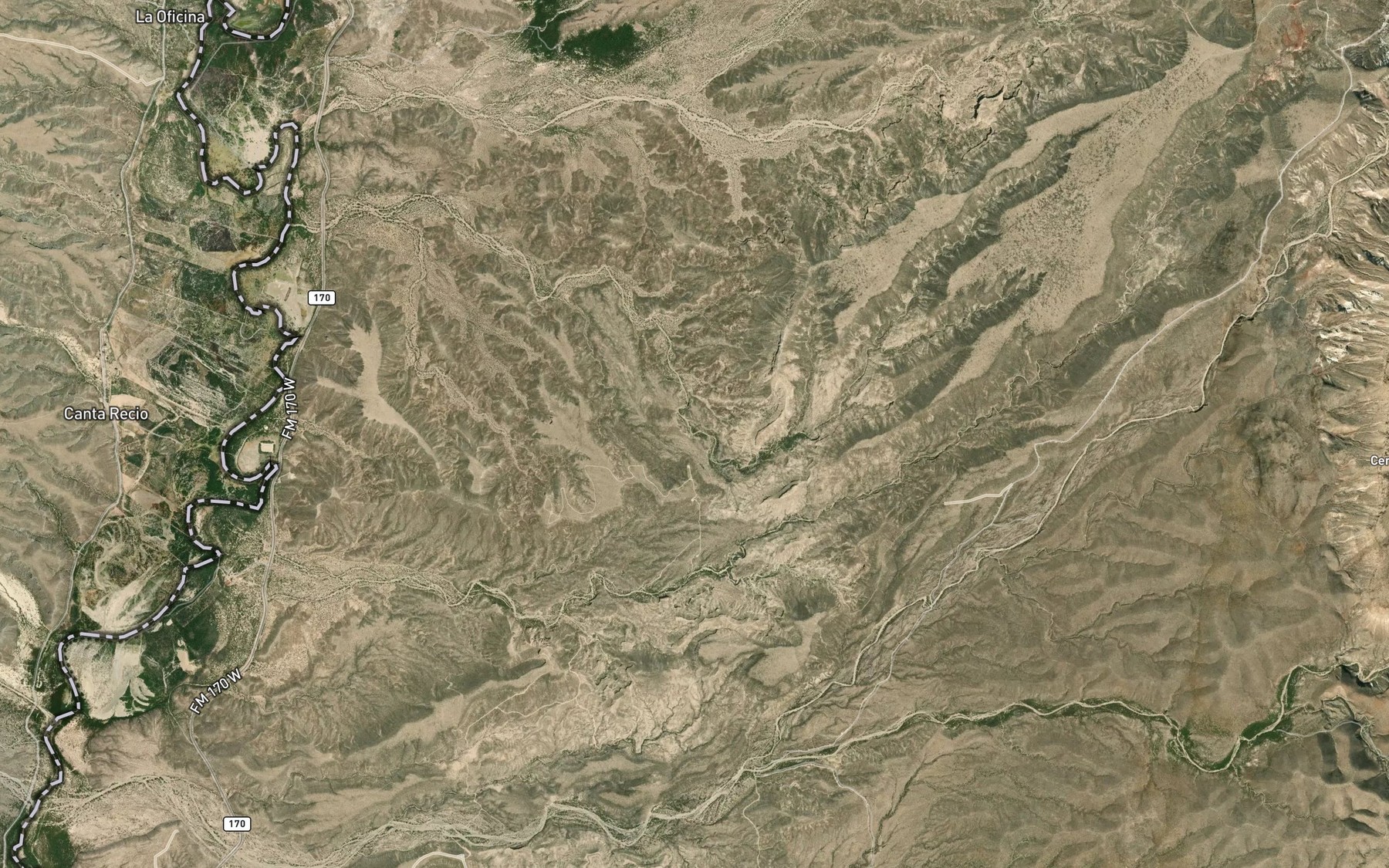 Satellite map of the Chupadera Pila
