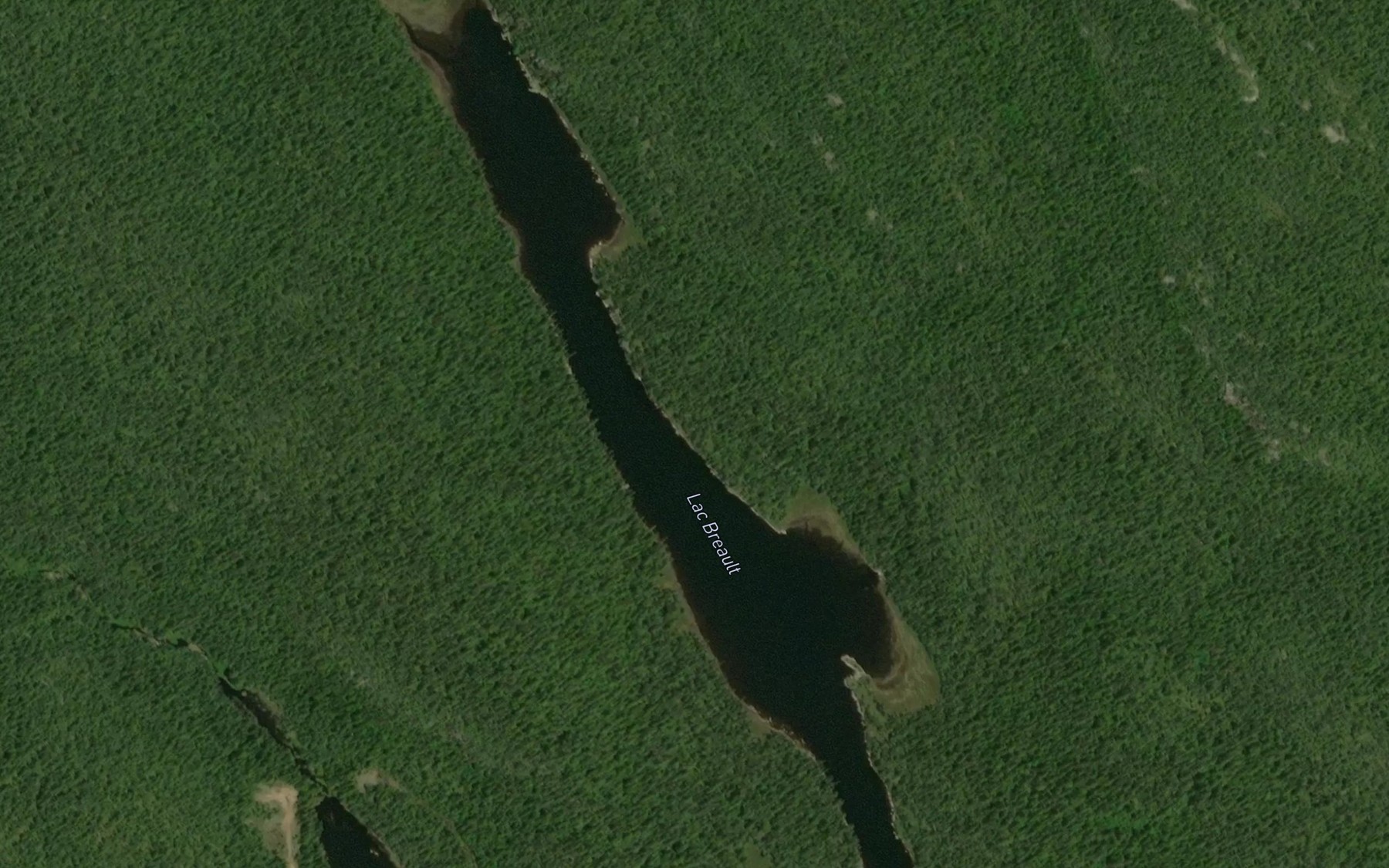 Satellite map of the Lac Breault