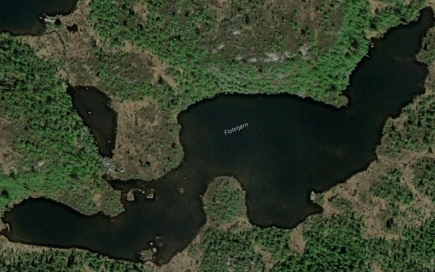 Satellite map of the Flatetjorn