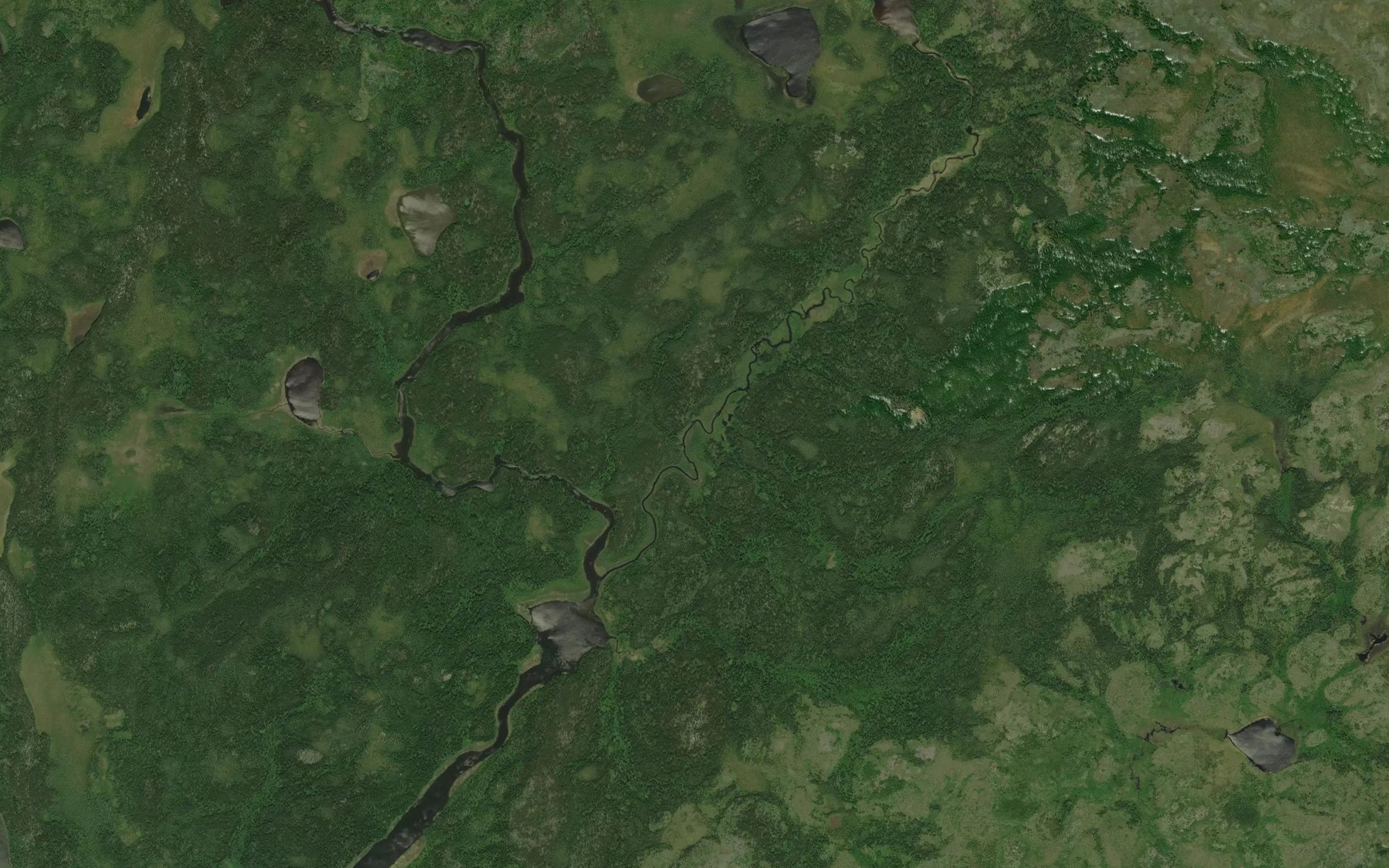 Satellite map of the Atim River