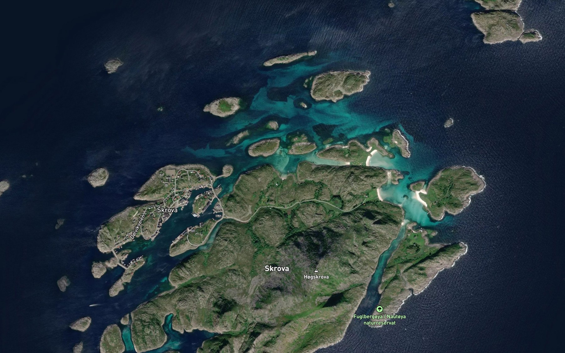 Satellite map of the Skjevika