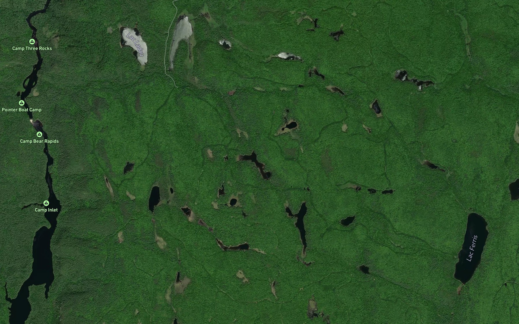 Satellite map of the Lac de la Butte