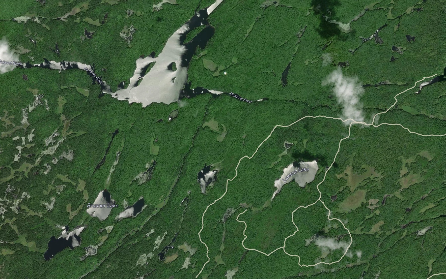 Satellite map of the Kimikong River