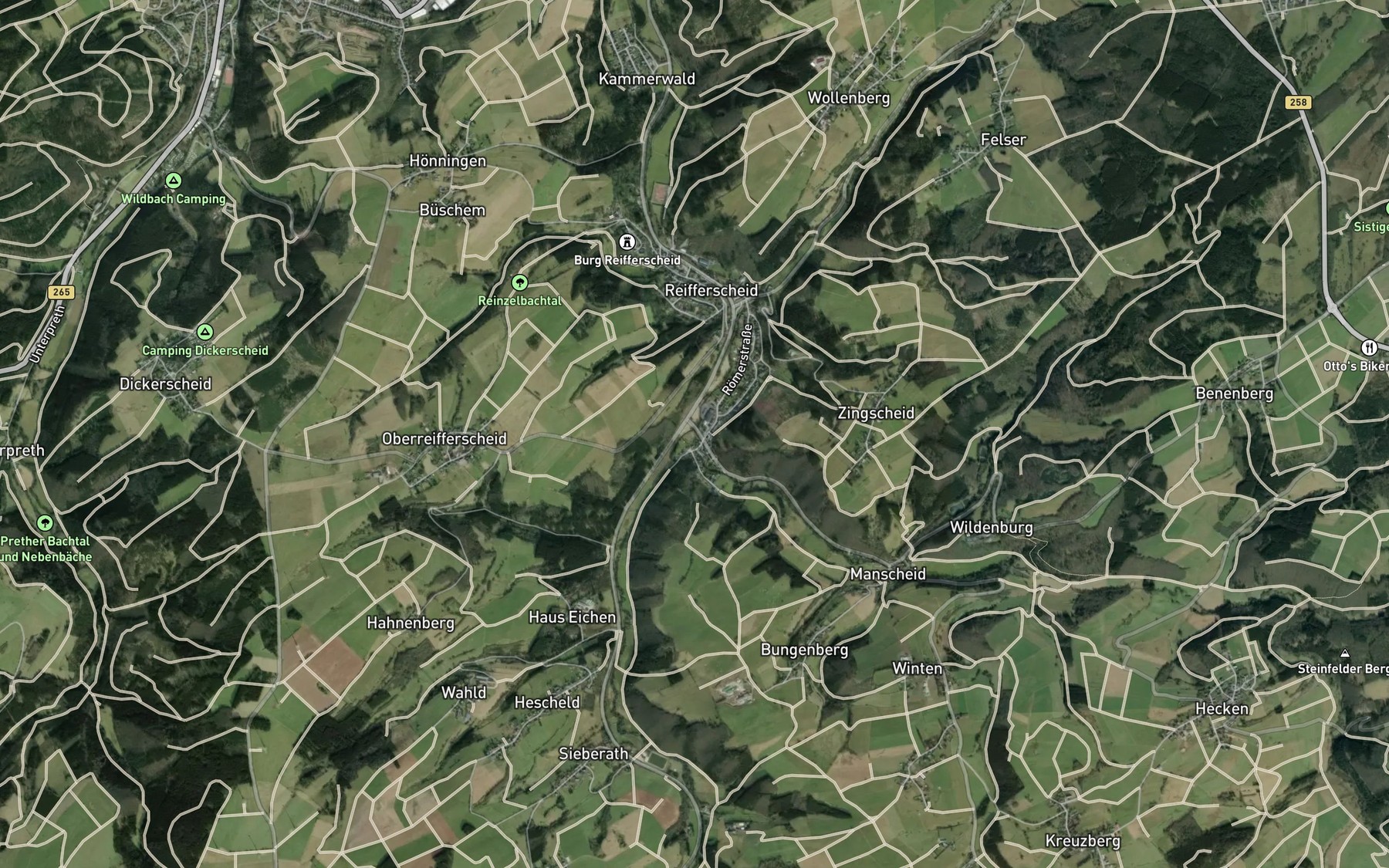 Satellite map of the Manscheider Bach