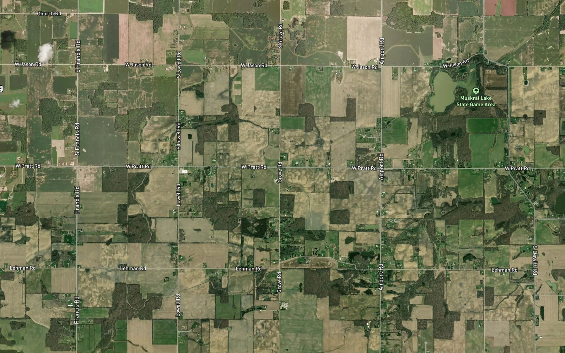 Satellite map of the Coffman Drain