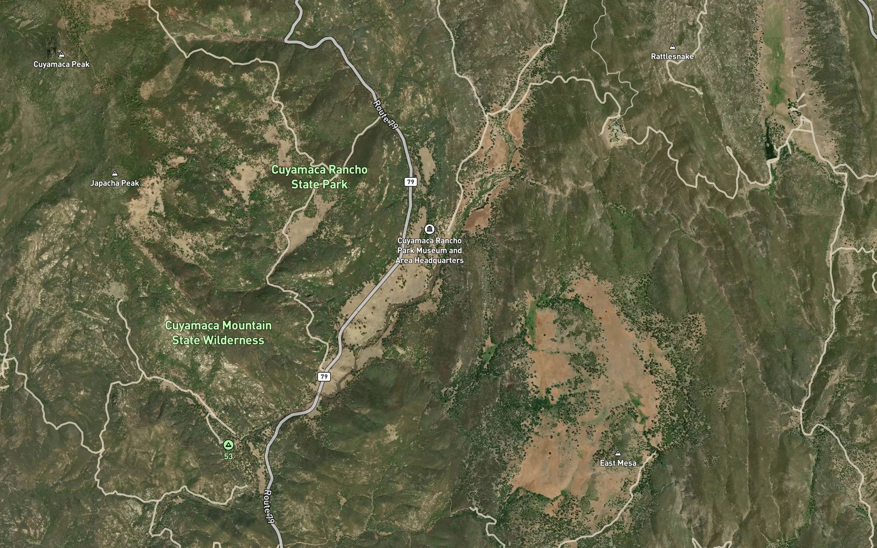 Satellite map of the Cold Stream
