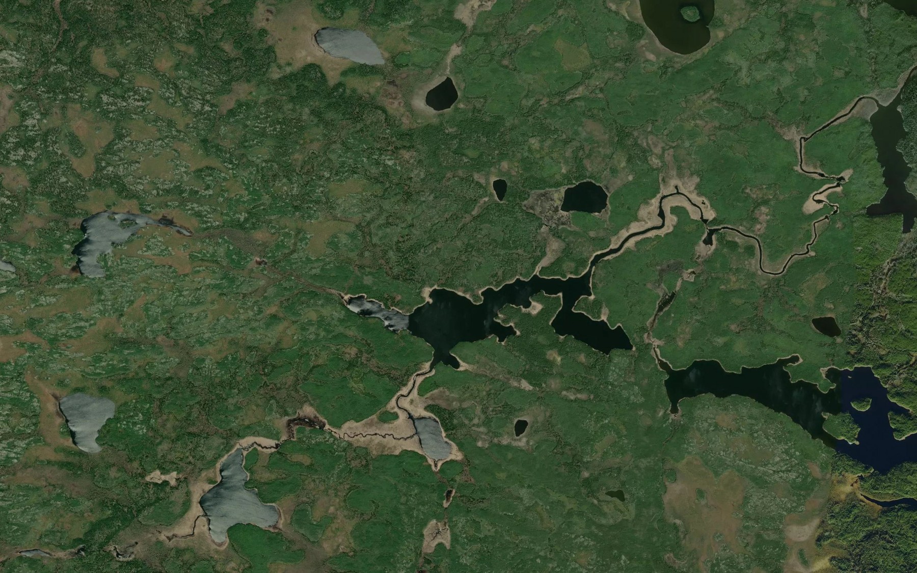 Satellite map of the Spinks Lake