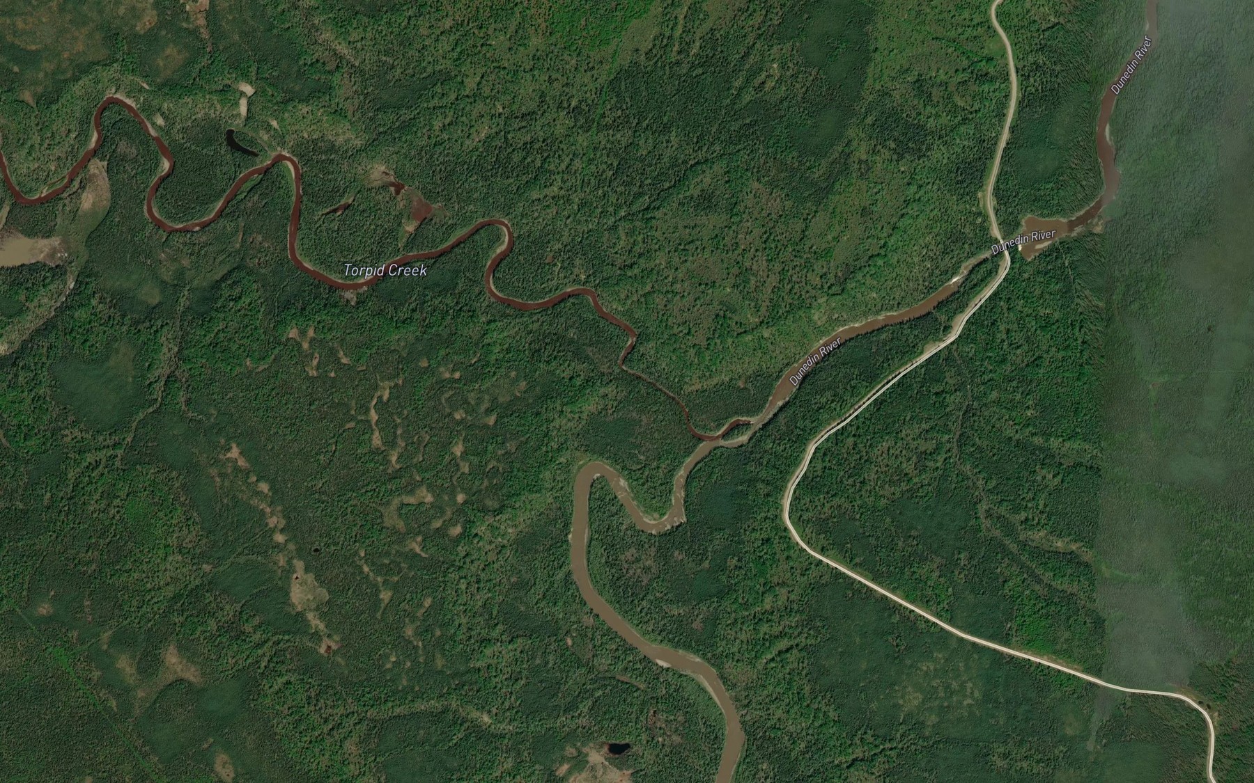 Satellite map of the Torpid Creek