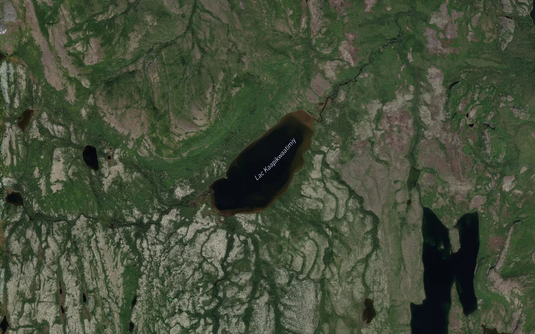 Satellite map of the Lac Kapikwatimu
