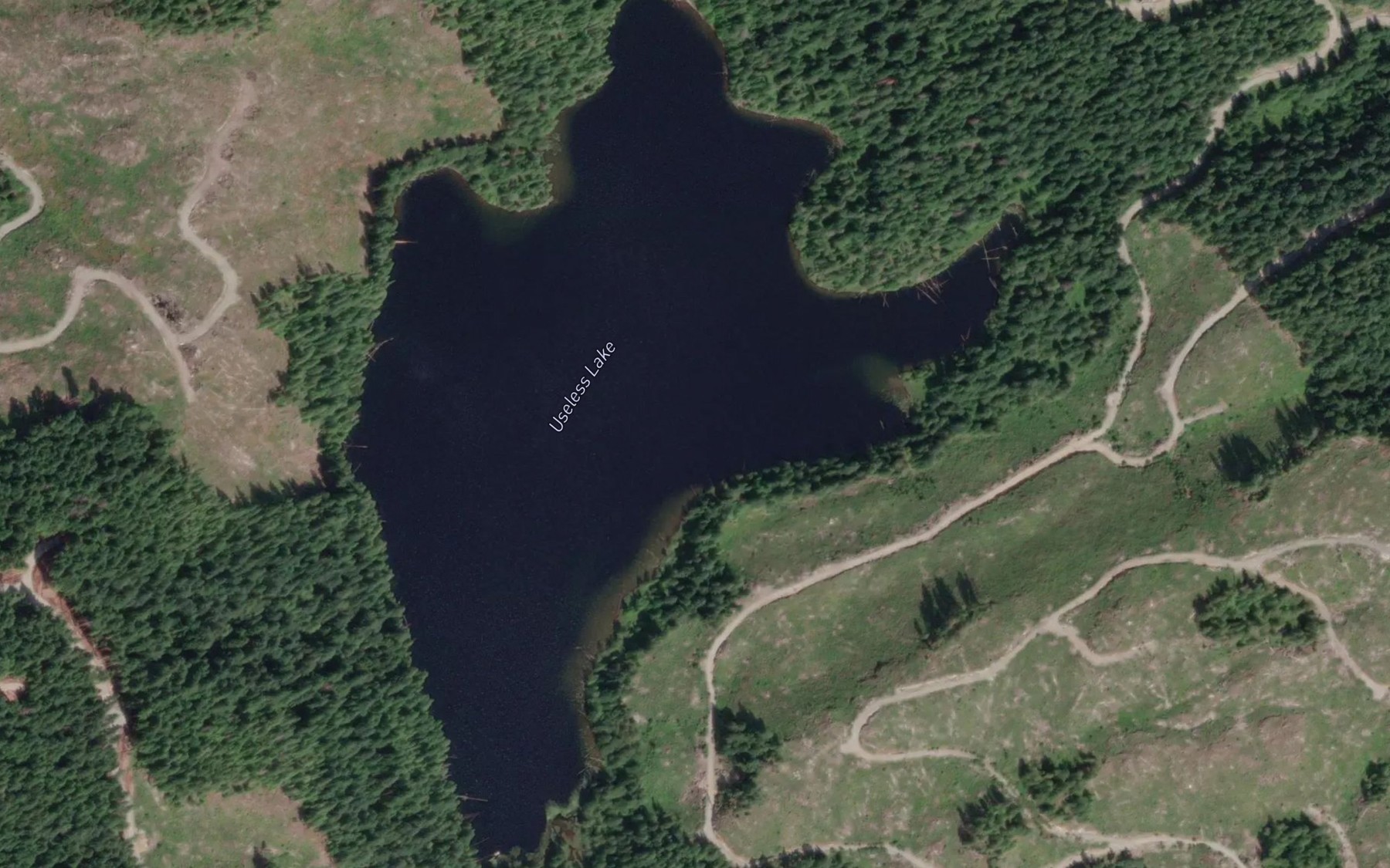 Satellite map of the Useless Lake