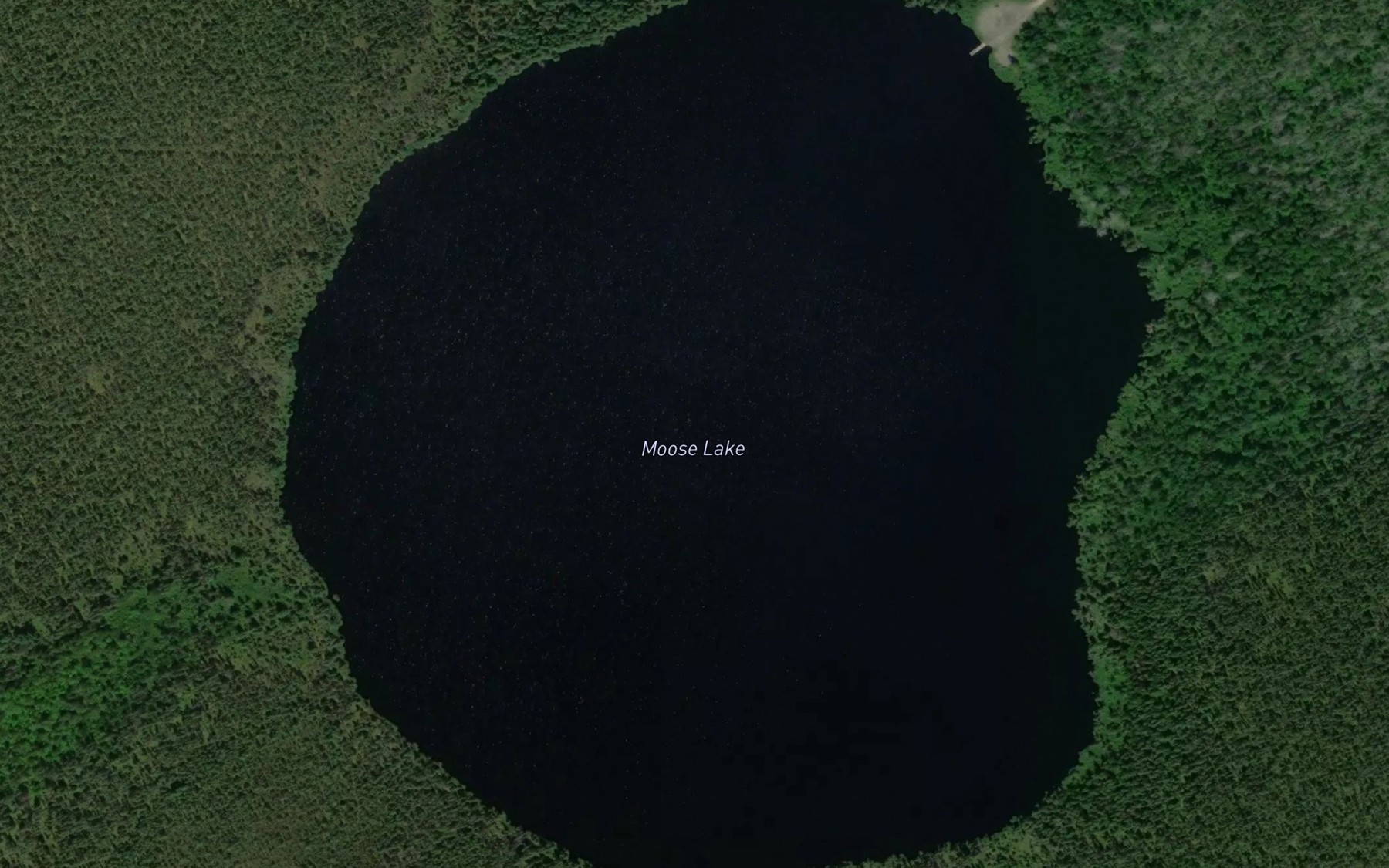 Satellite map of the Moose Lake