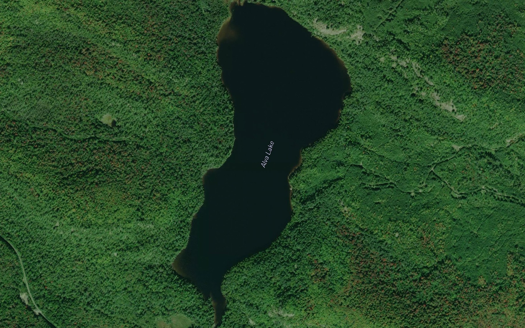 Satellite map of the Alva Lake