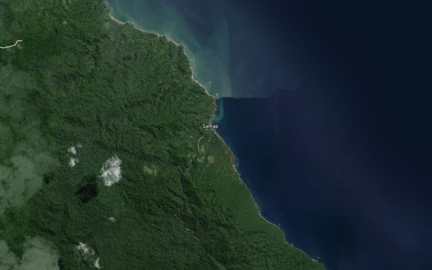 Satellite map of the Samok Creek
