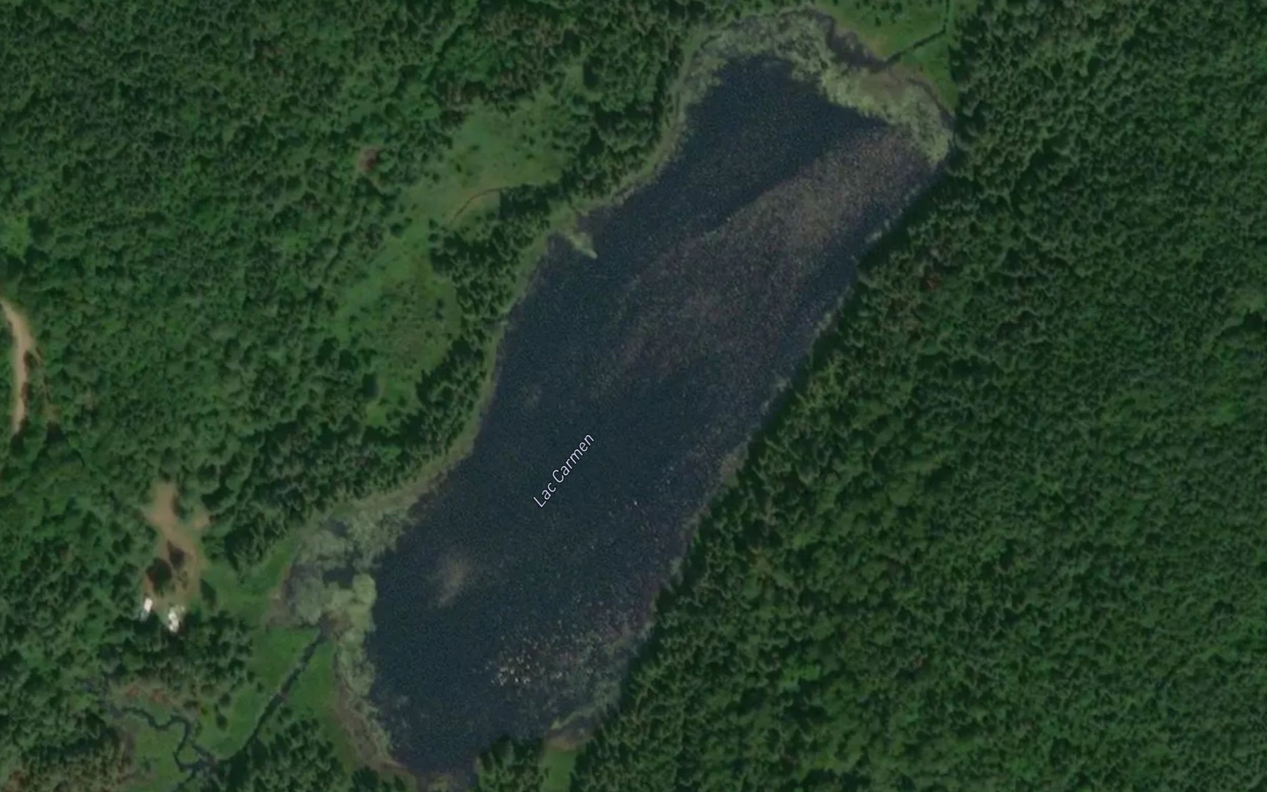 Satellite map of the Lac Carmen