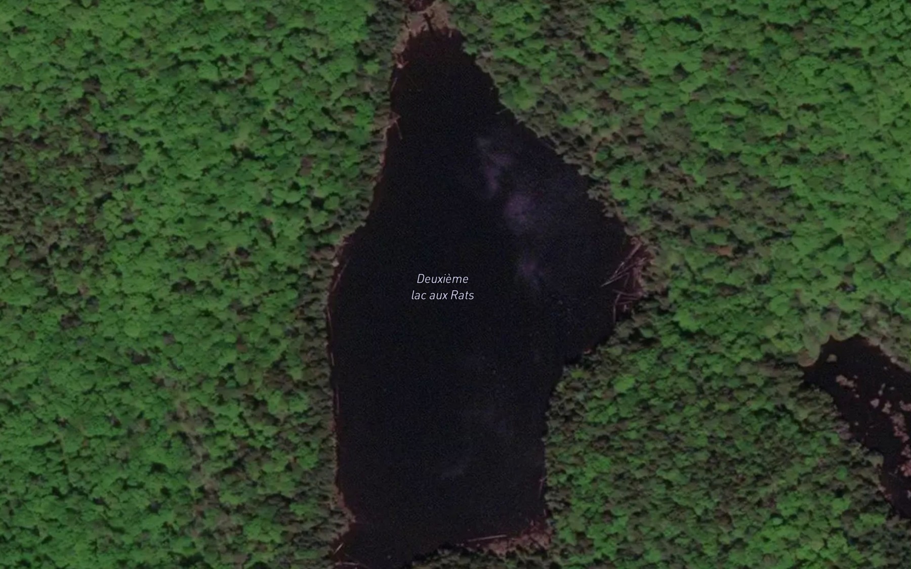 Satellite map of the Deuxieme lac aux Rats