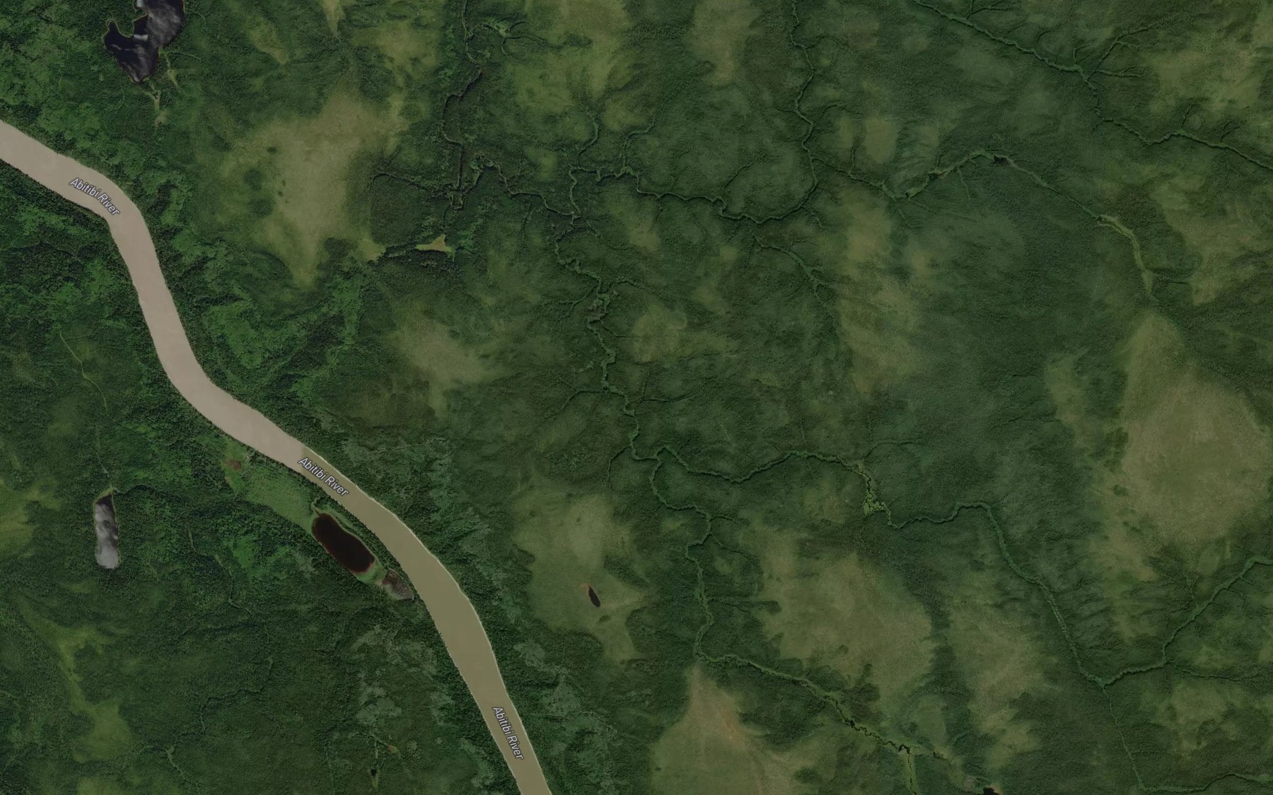 Satellite map of the Little Gilligan Creek