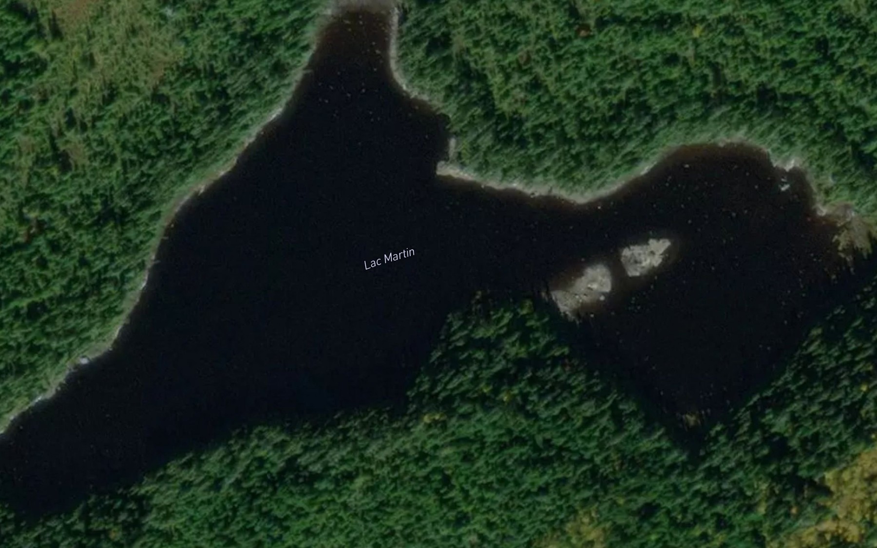 Satellite map of the Lac Merand