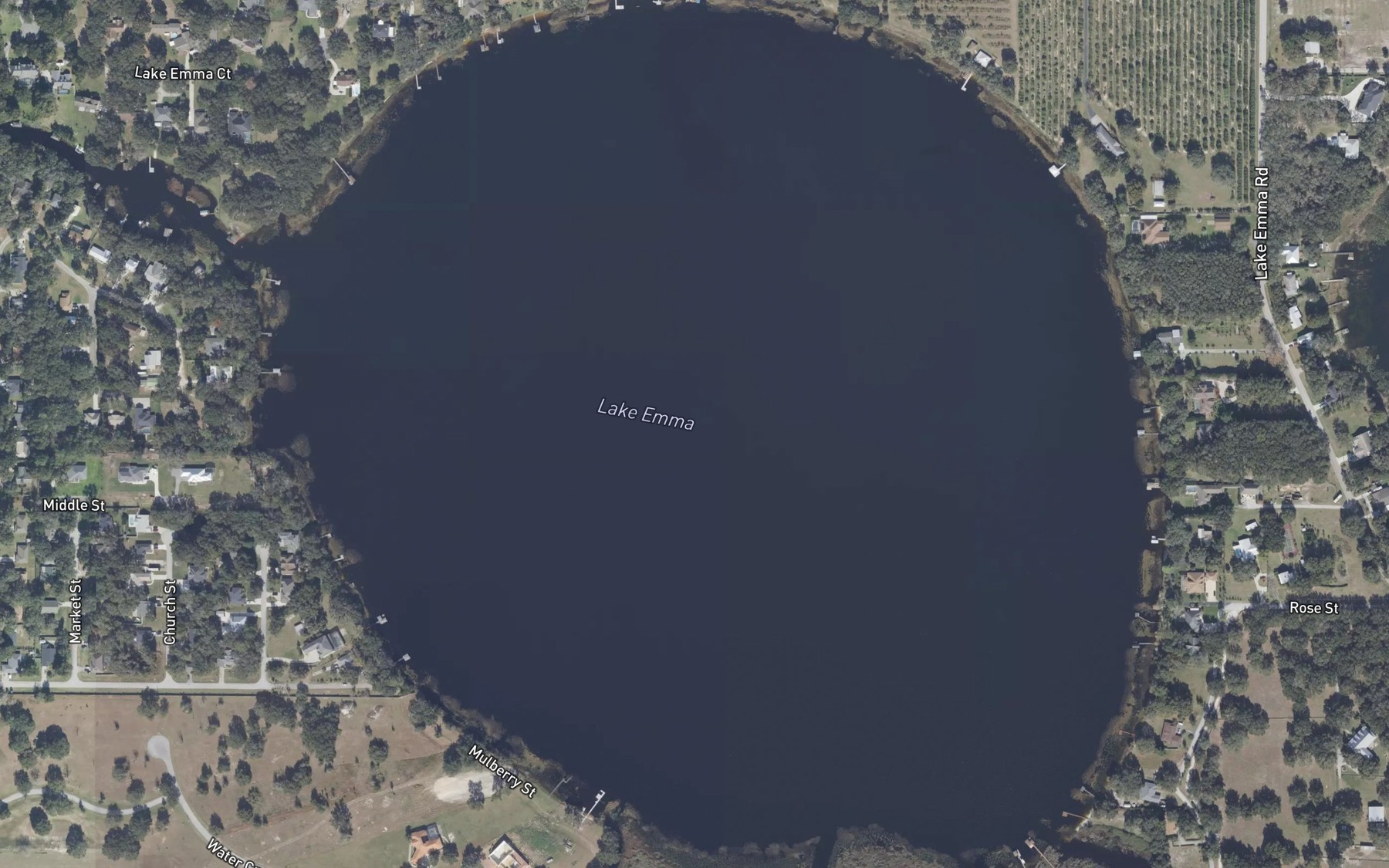 Satellite map of the Lake Emma