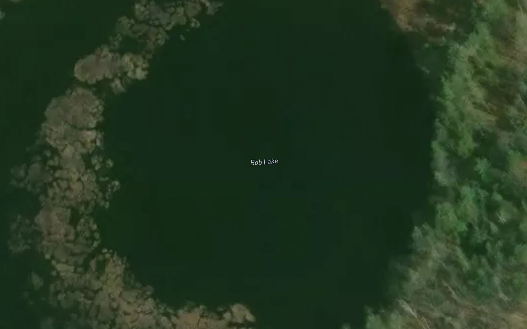 Satellite map of the Bob Lake