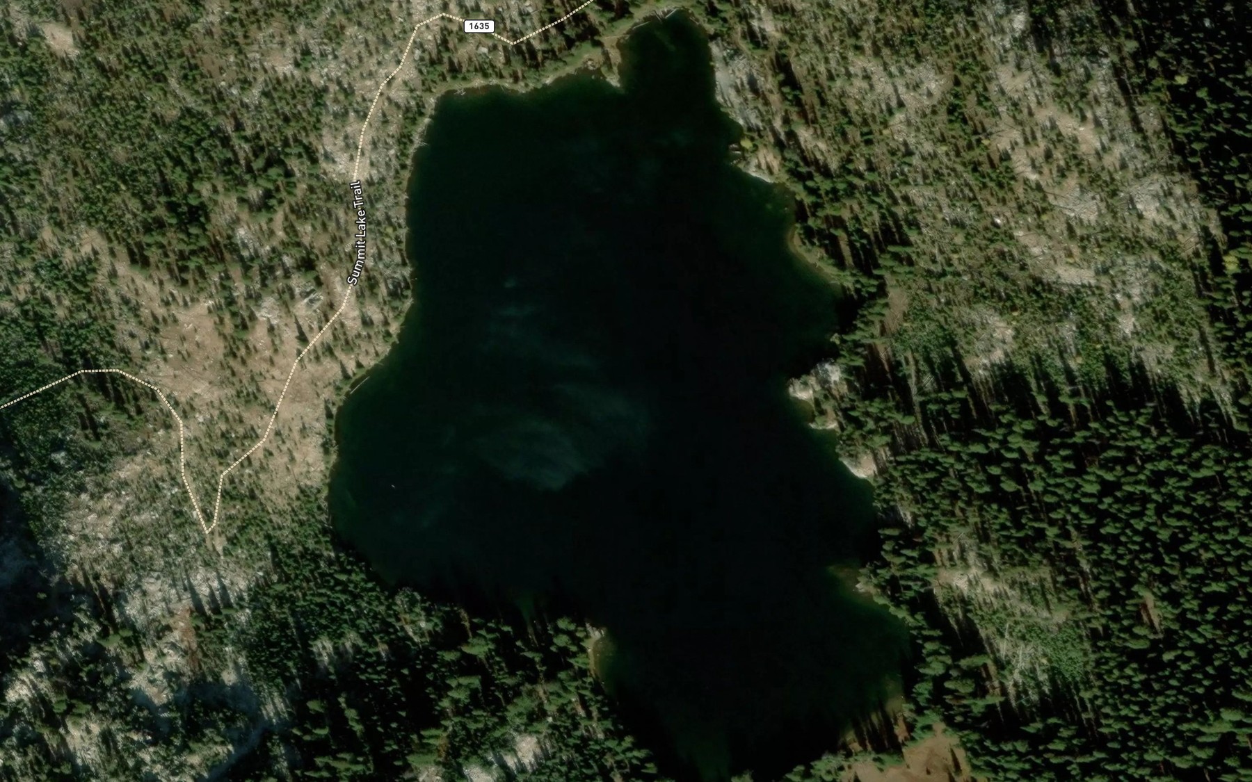 Satellite map of the Summit Lake
