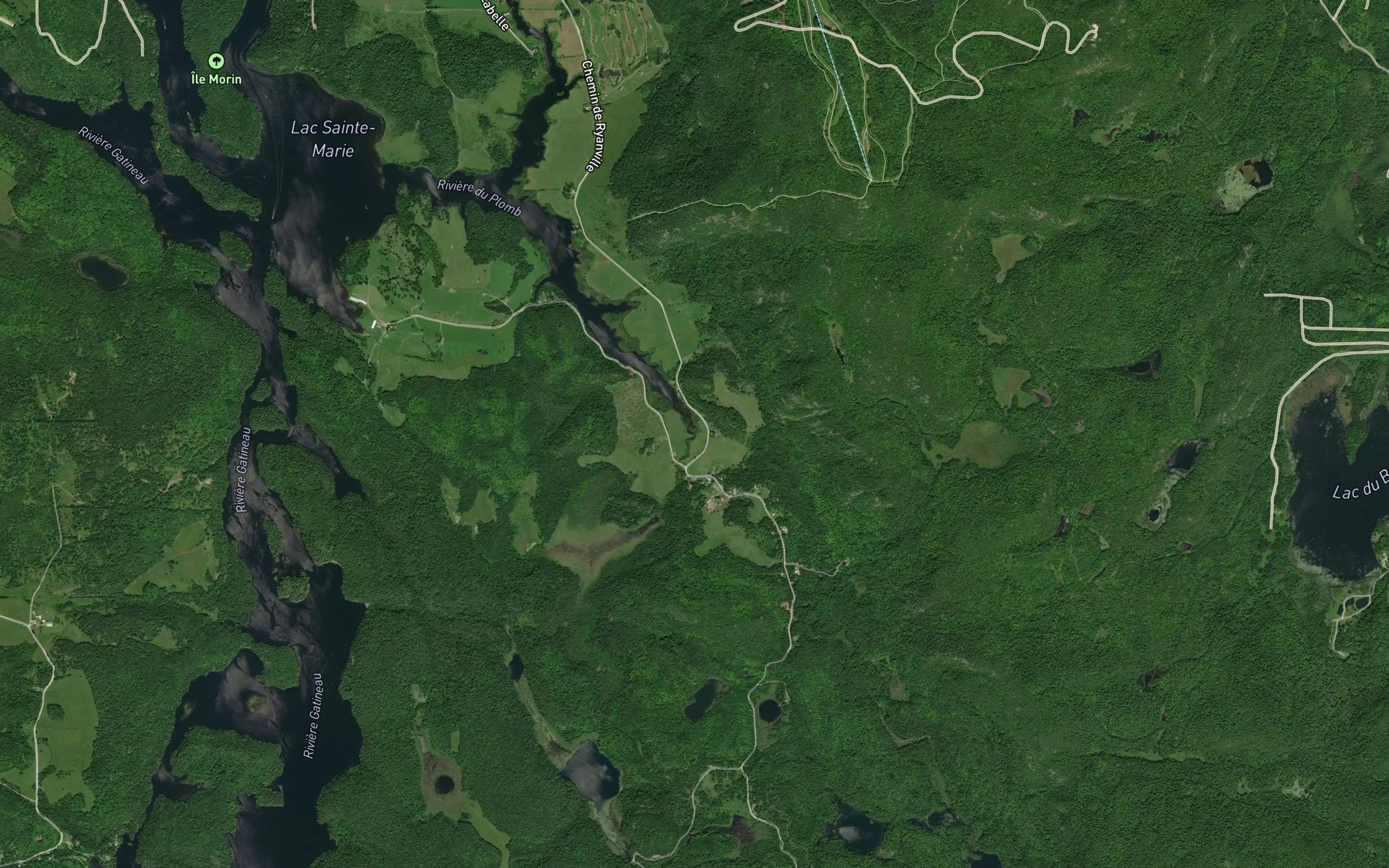 Satellite map of the Riviere du Plomb