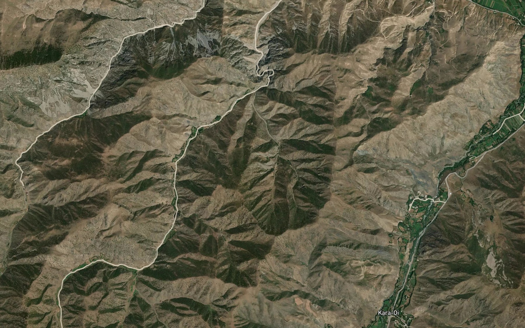 Satellite map of the Rodnik Ak-Terek