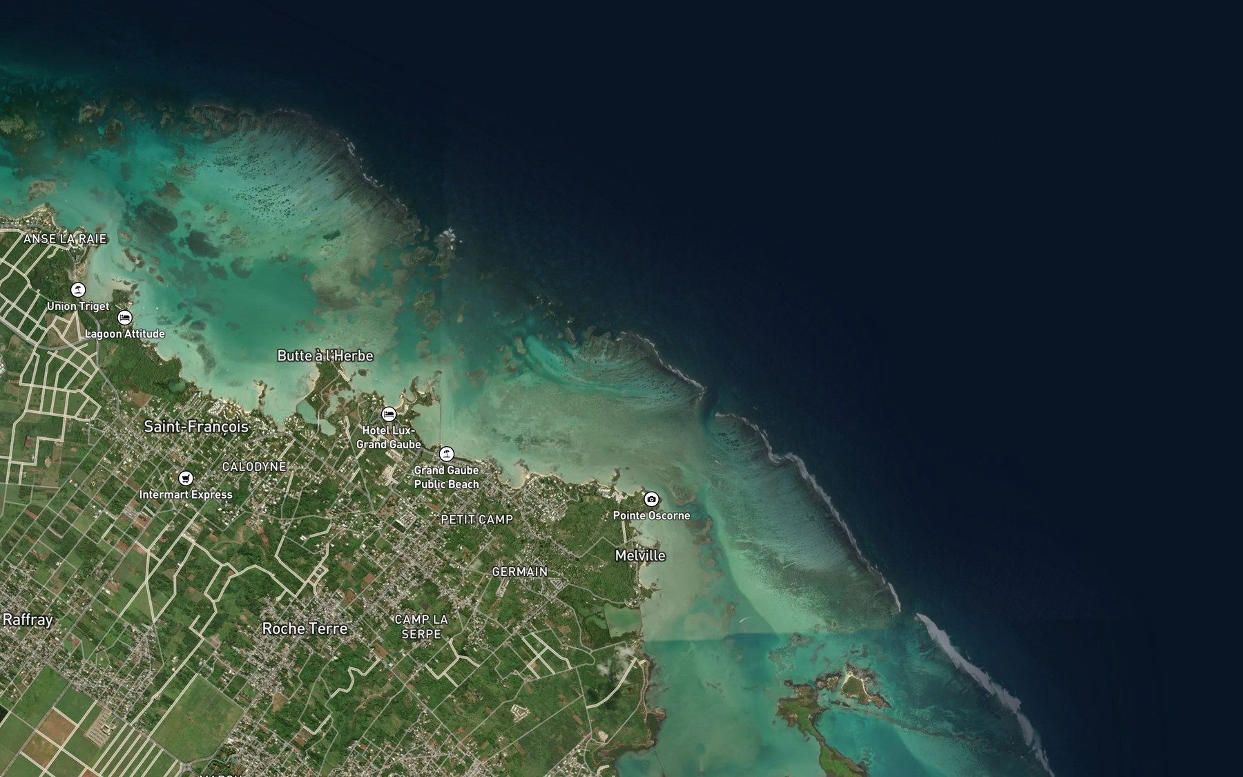 Satellite map of the Passe d'Oscarne