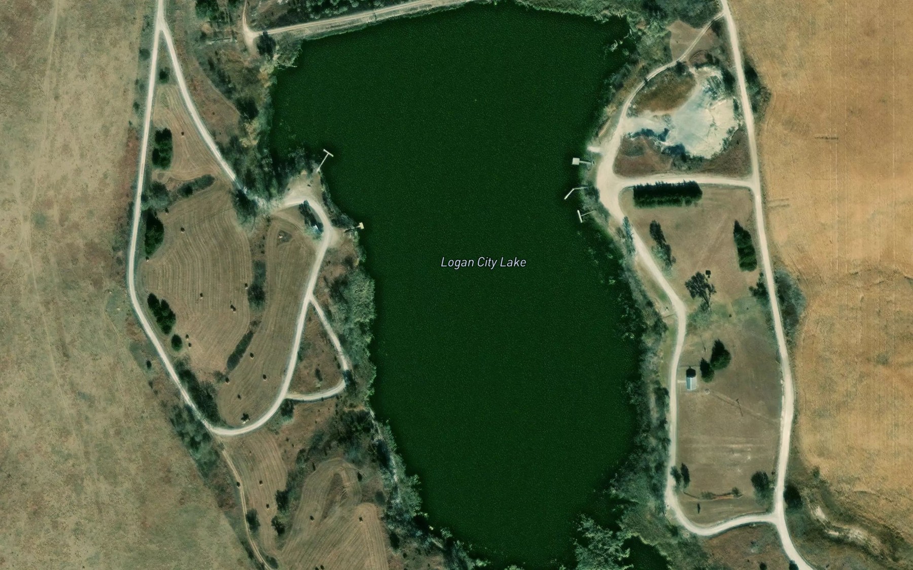 Satellite map of the Logan City Lake