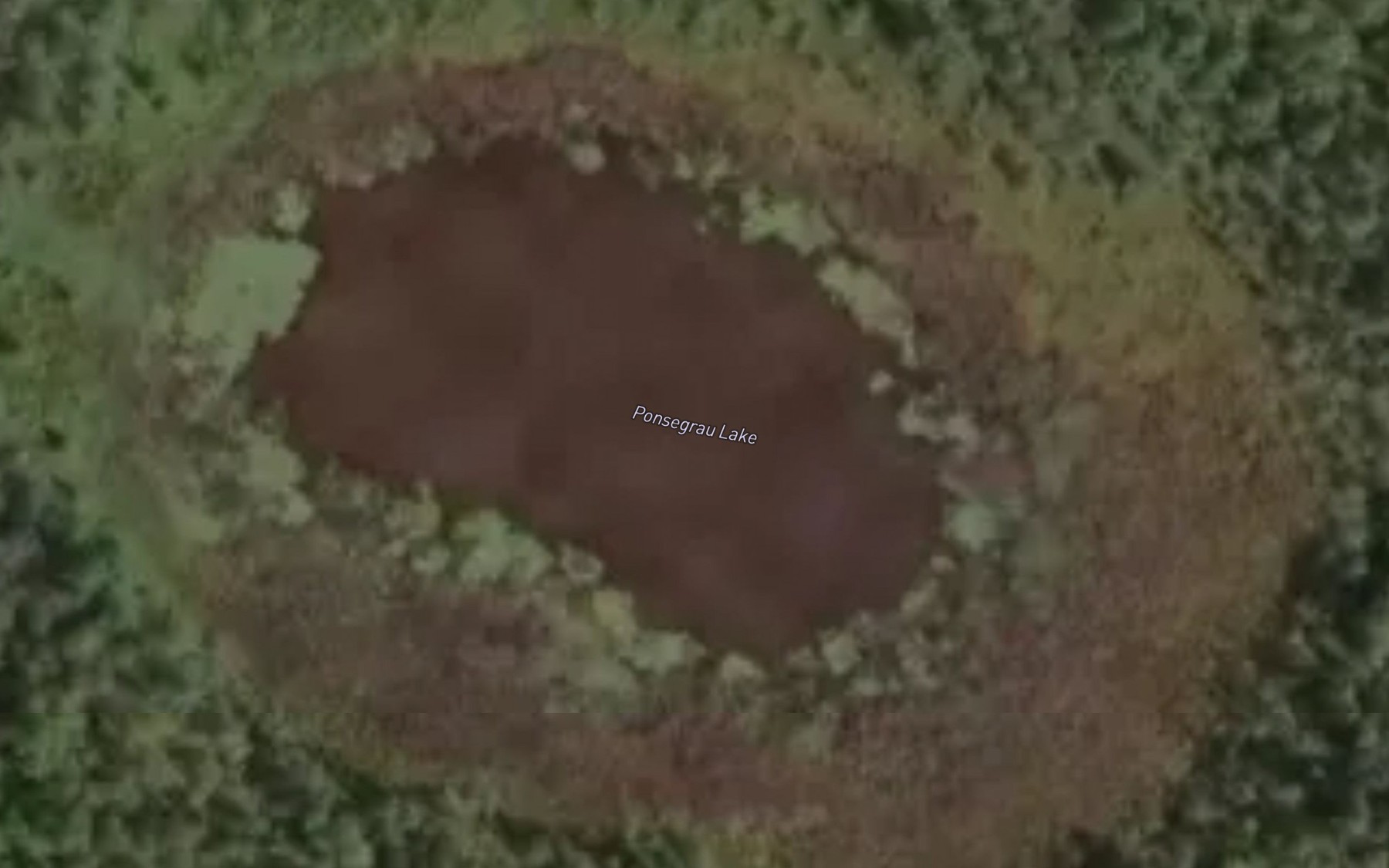 Satellite map of the Ponsegrau Lake