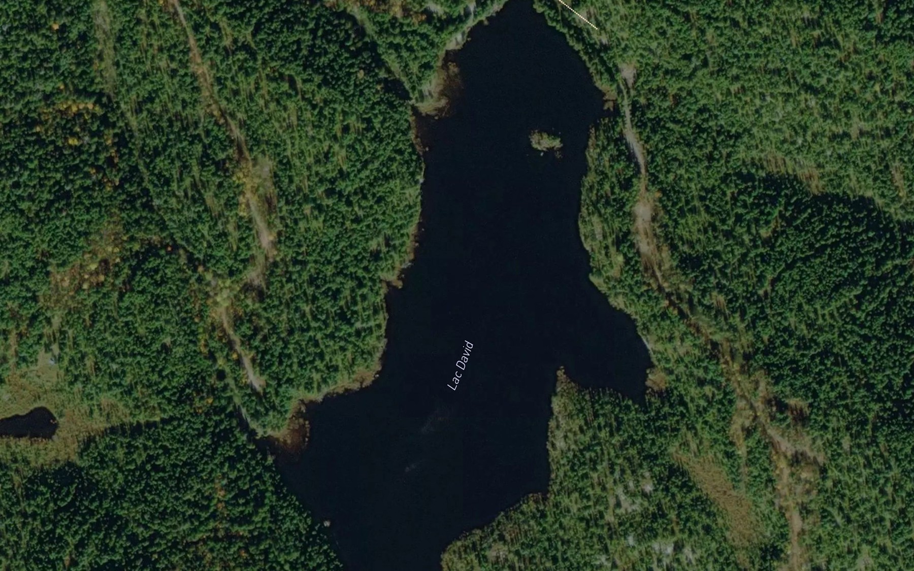 Satellite map of the Lac David