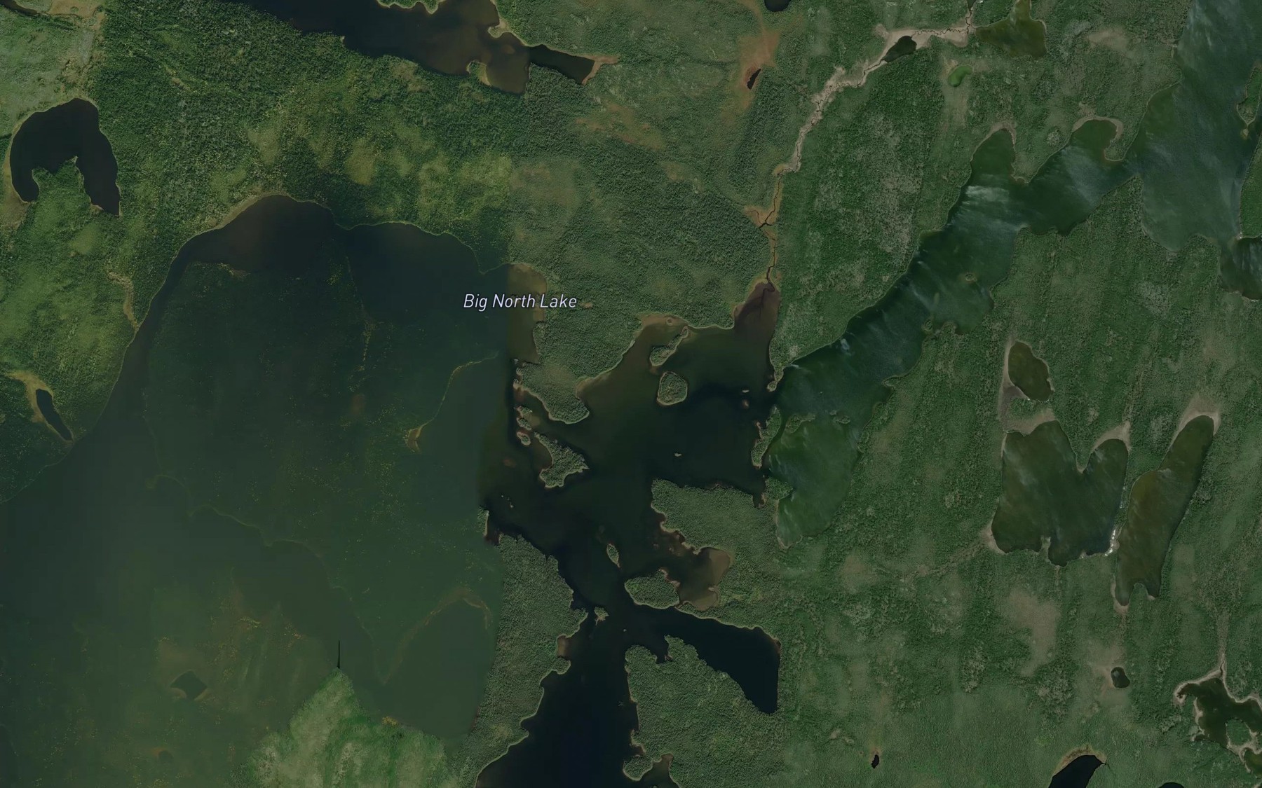 Satellite map of the Big North Lake