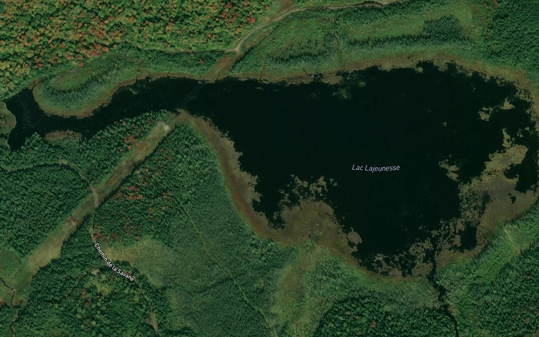 Satellite map of the Lac Lajeunesse