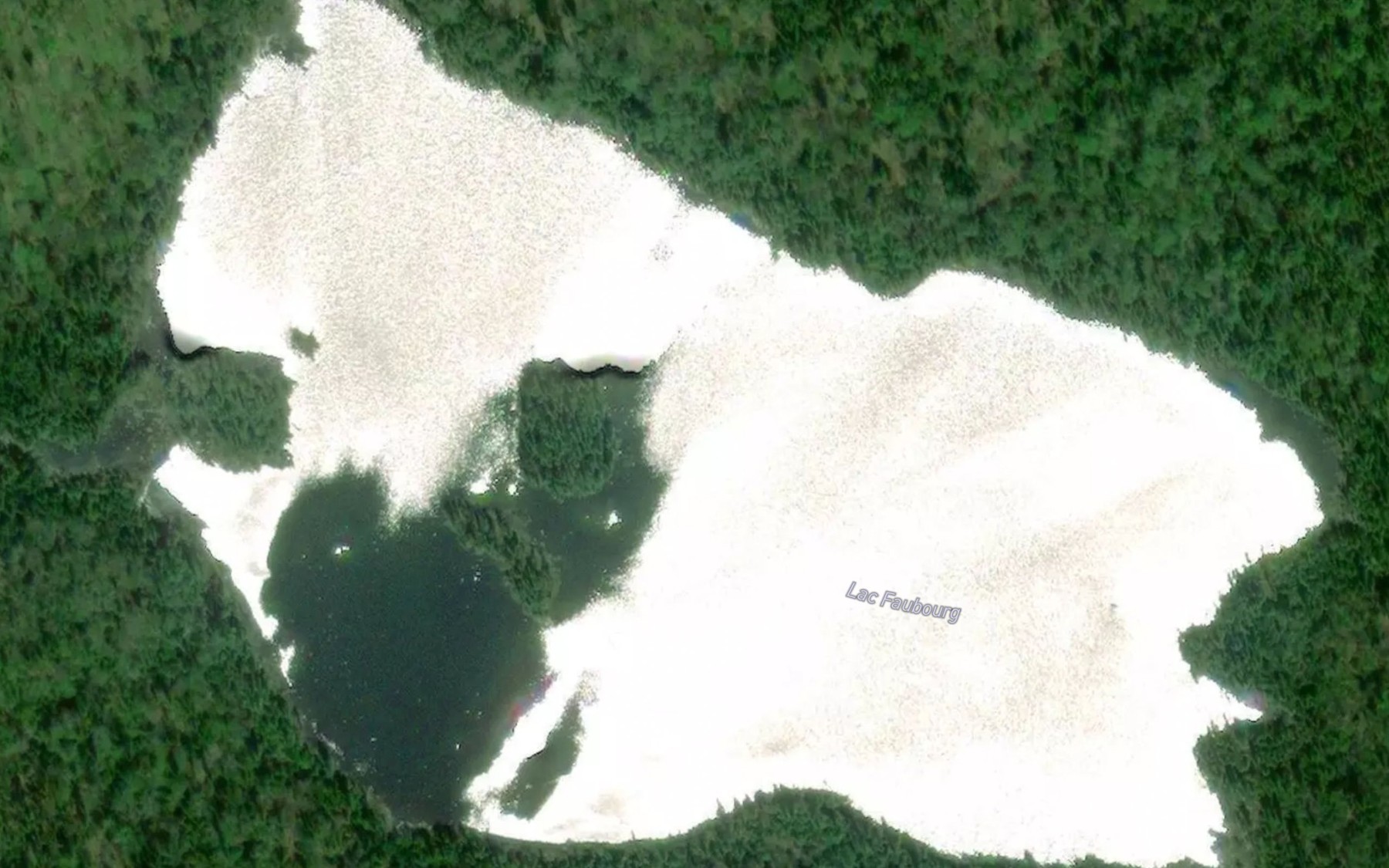 Satellite map of the Lac Faubourg