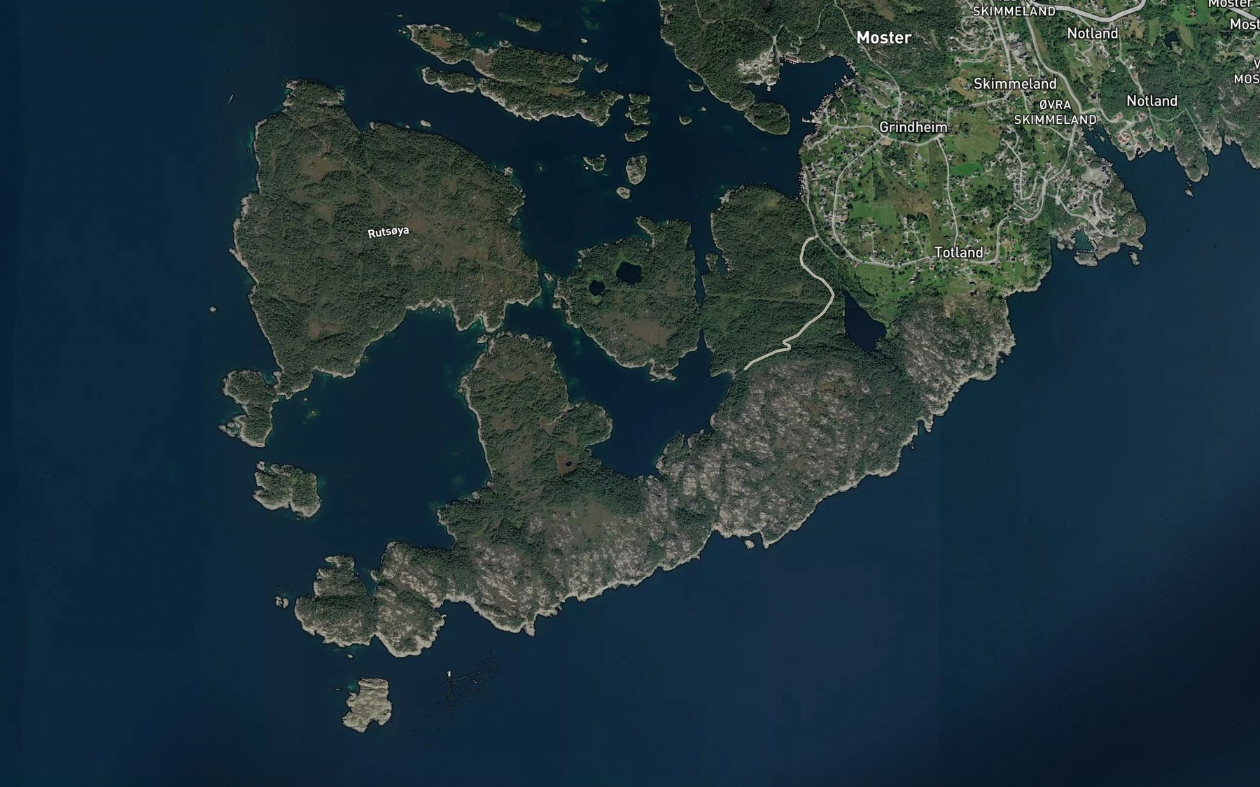 Satellite map of the Tjornanespollen