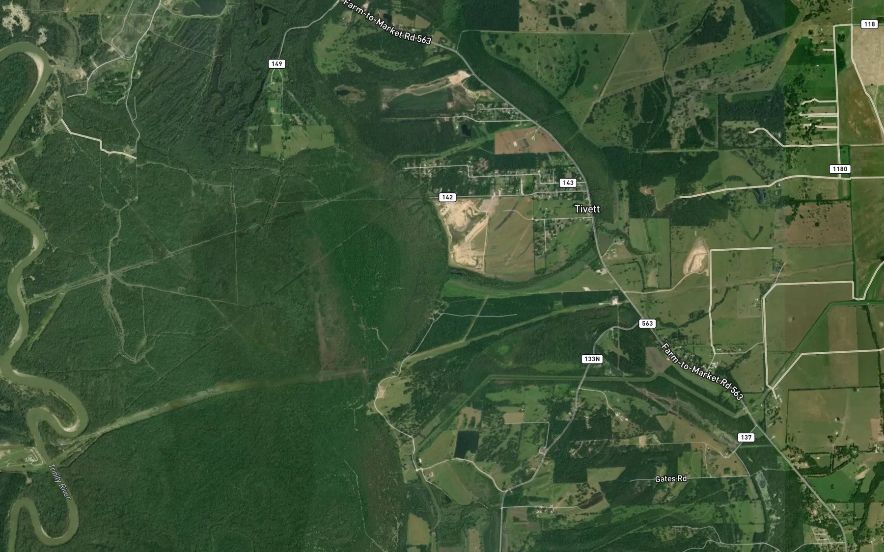 Satellite map of the Redmond Creek