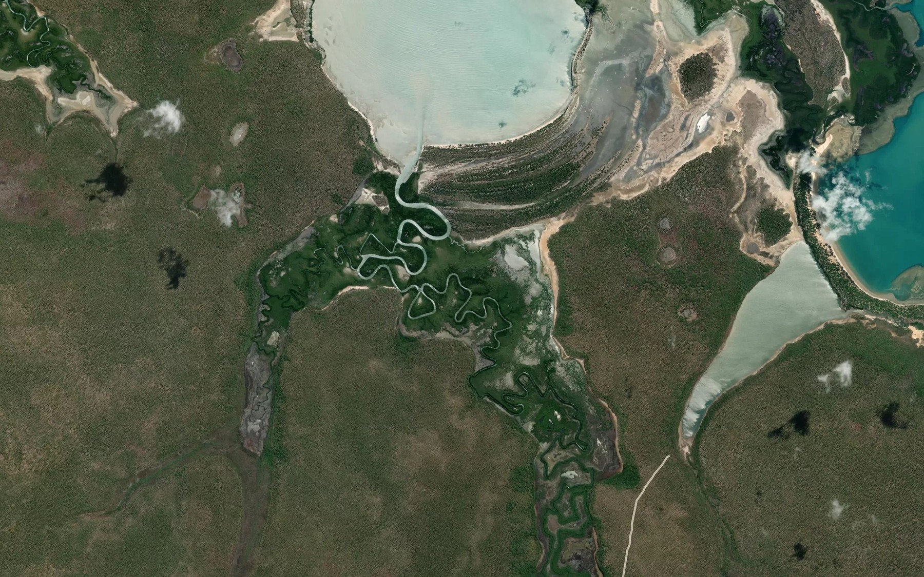 Satellite map of the Dongau Creek