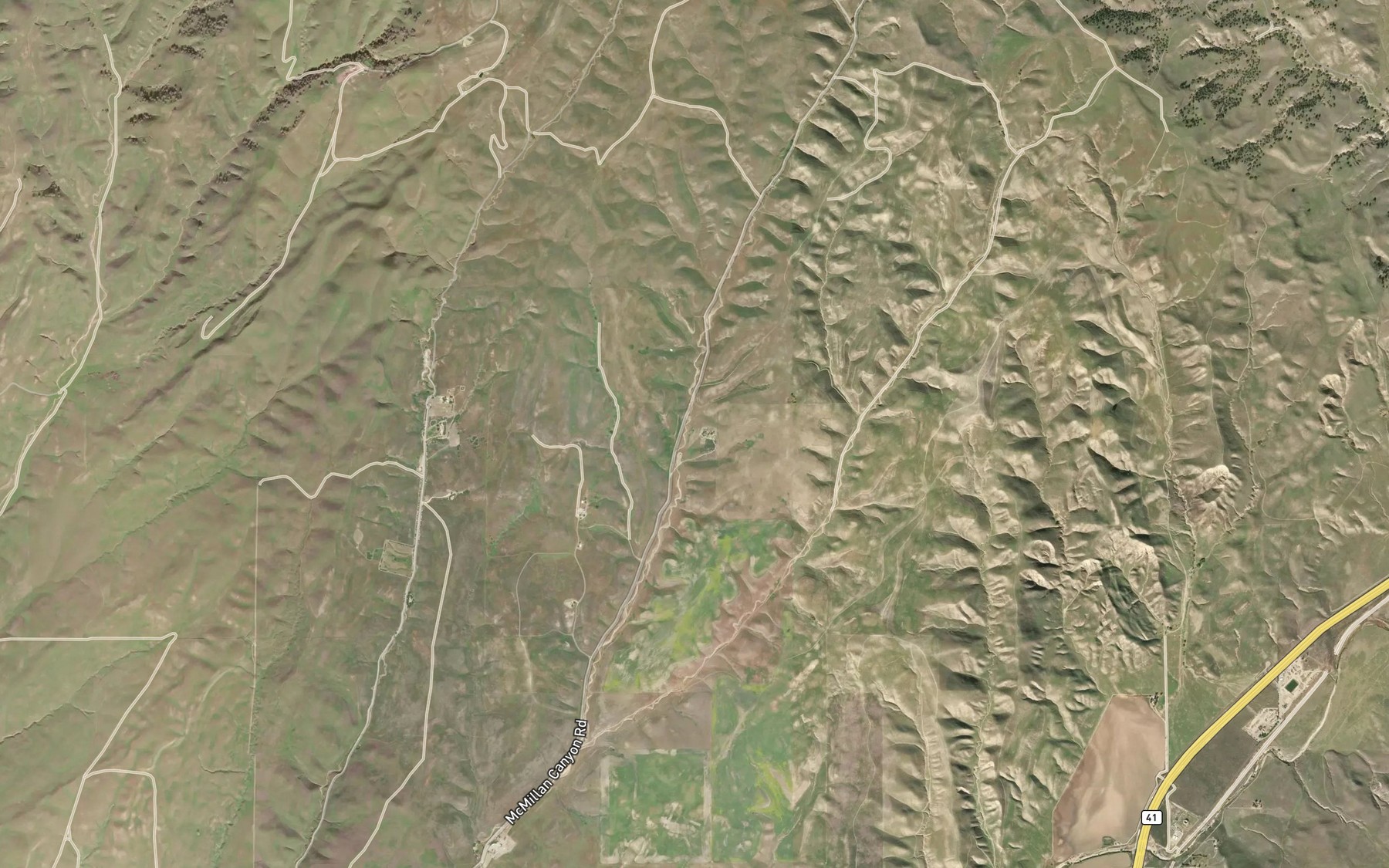 Satellite map of the Rock Spring