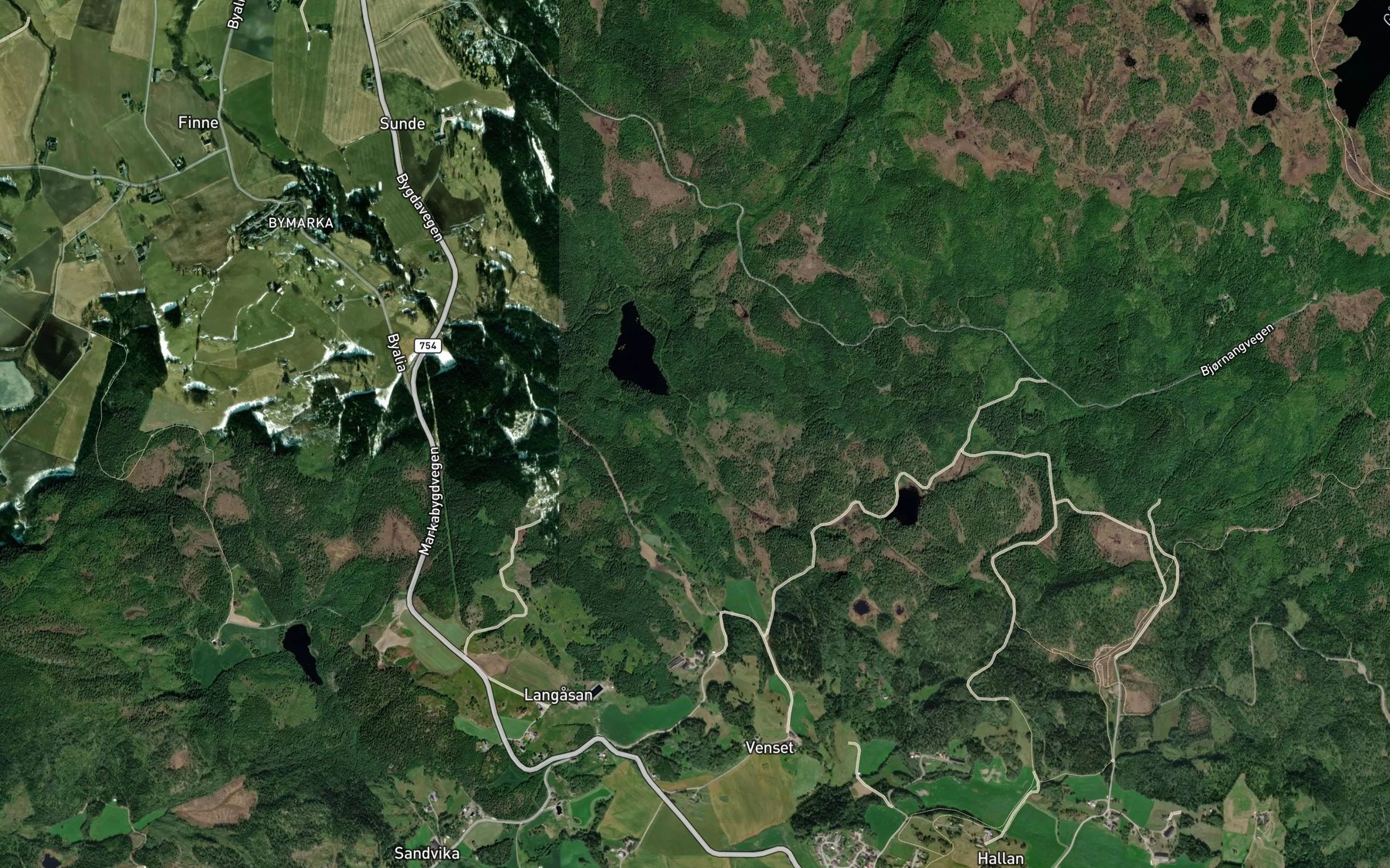 Satellite map of the Vensetbekken