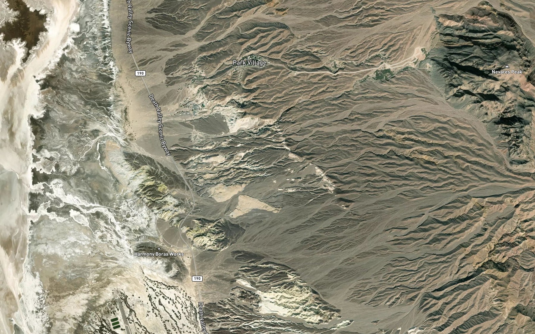 Satellite map of the Salt Springs
