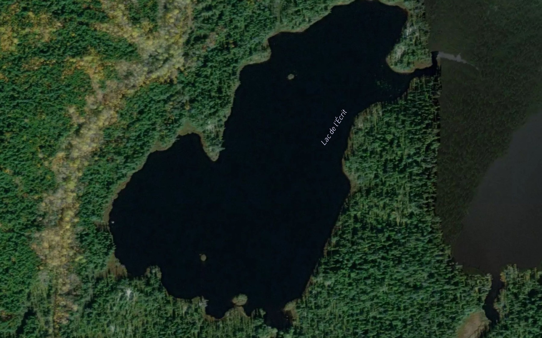 Satellite map of the Lac de l'Ecrit