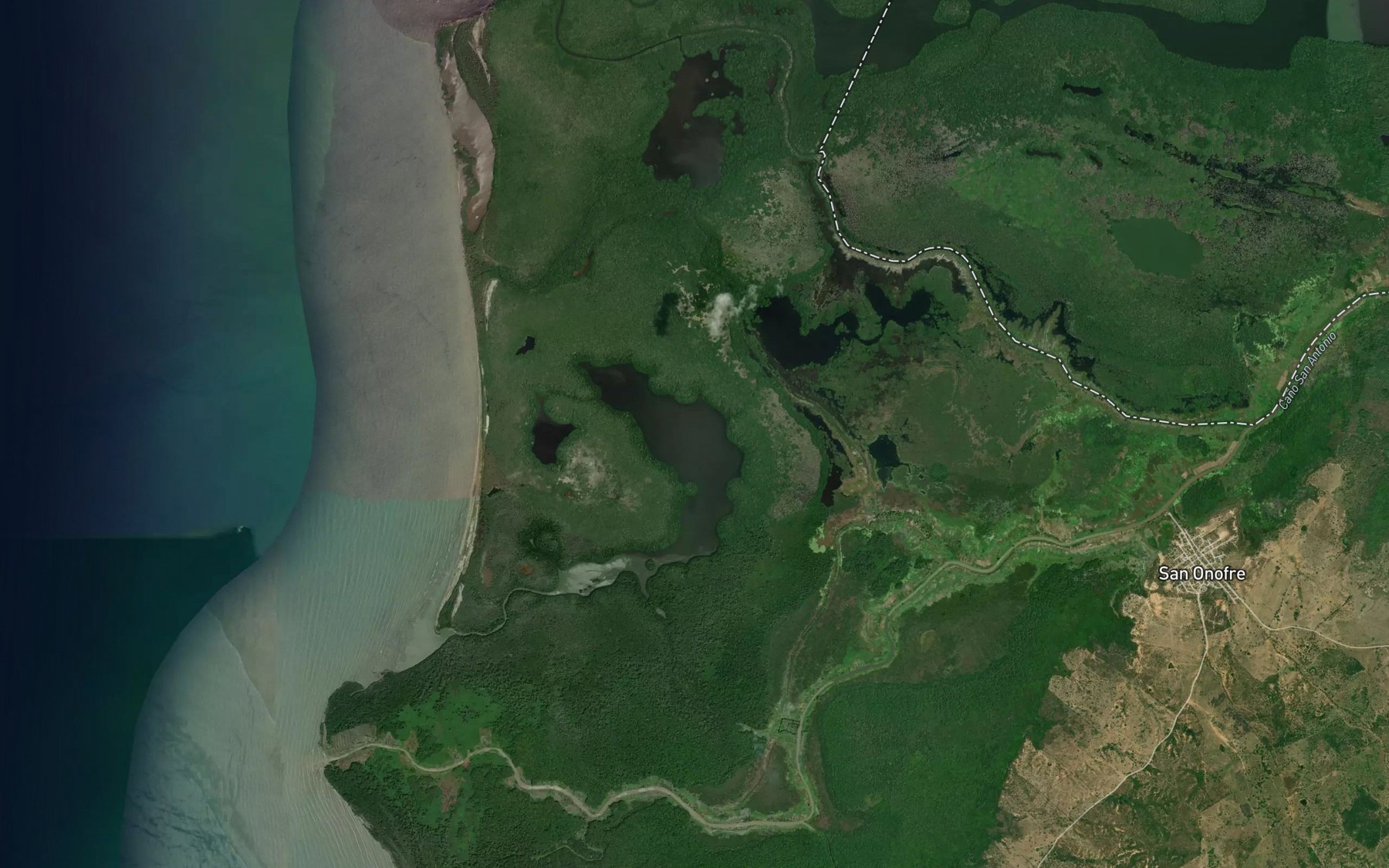 Satellite map of the Cienaga de Pablo