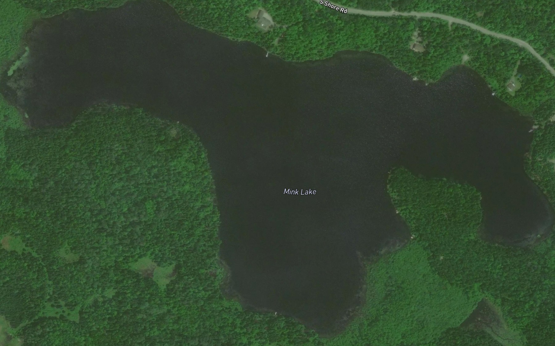 Satellite map of the Mink Lake