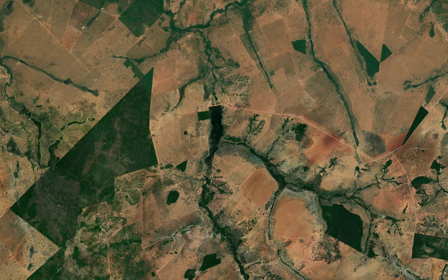 Satellite map of the Corrego Seco